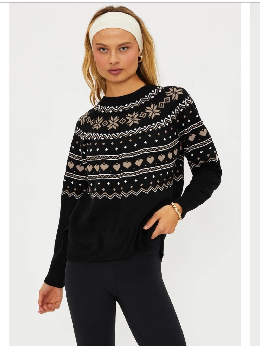 BEACH RIOT Elizabeth Sweater in Mystic Fairisle Sz Small